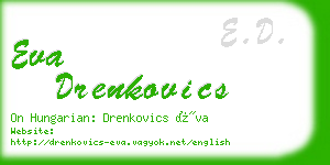 eva drenkovics business card